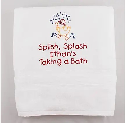One Personalized Bath Towel